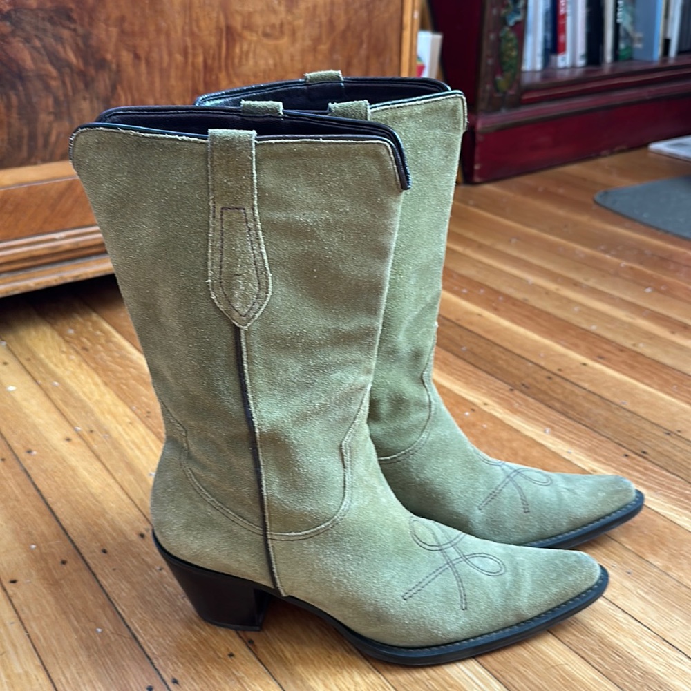 Suede Cowboy Boots by Franco Sarto, size 7